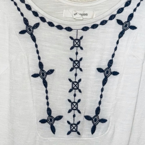 Maurices Small Navy and White Nautical Tank Top - Picture 2 of 7